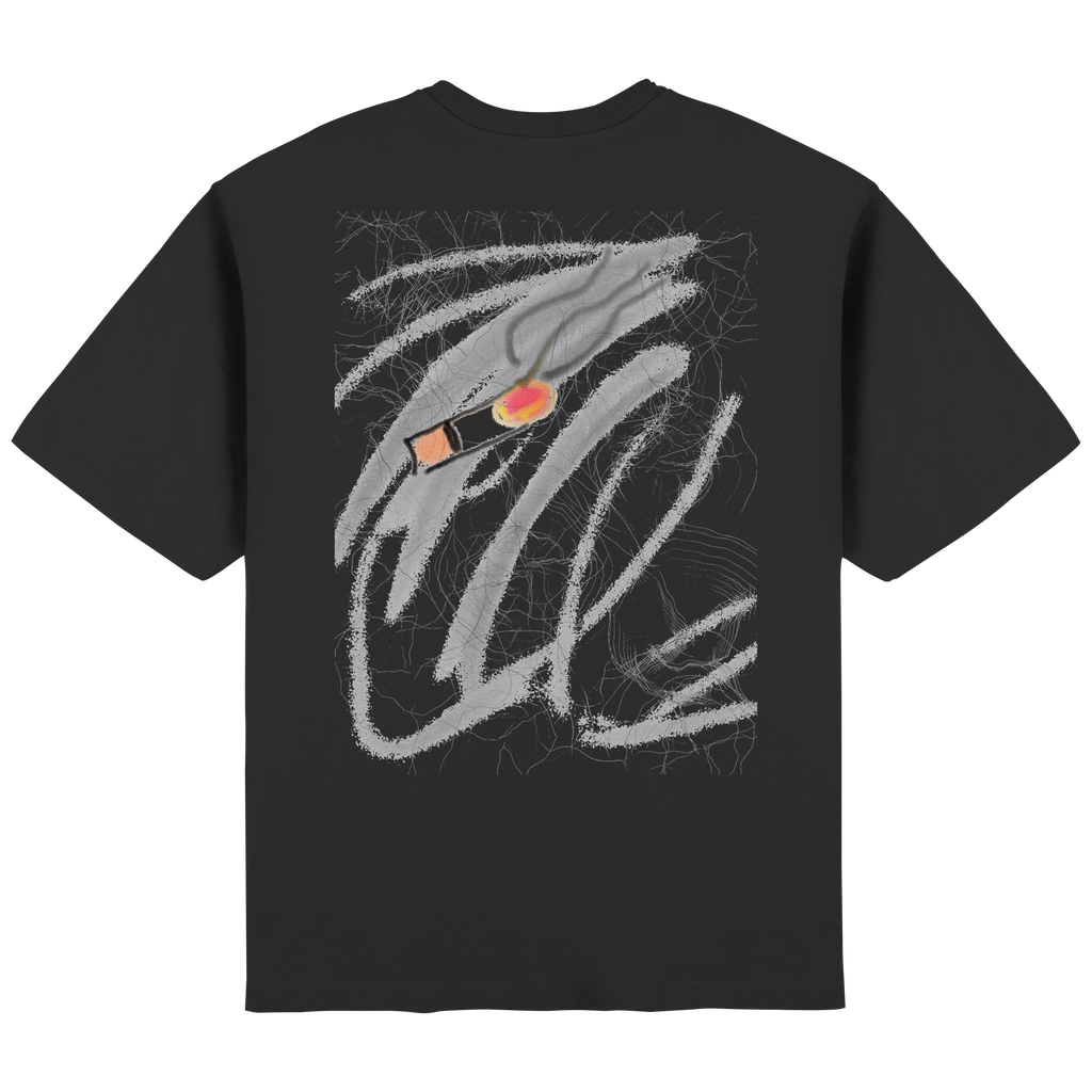 "Smoke Flow" — SDG Oversized Tee | White Edition