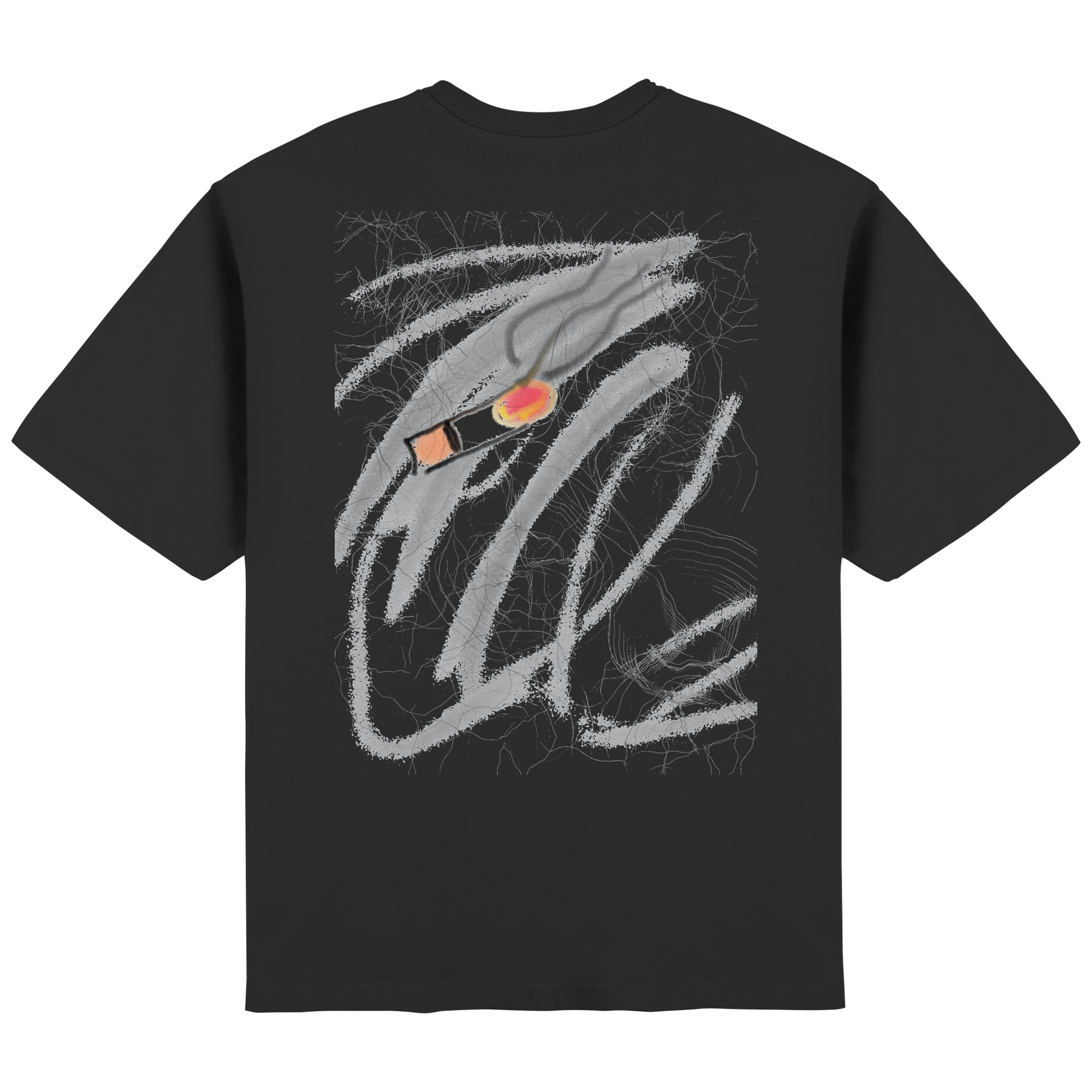 "Smoke Flow" — SDG Oversized Tee | White Edition