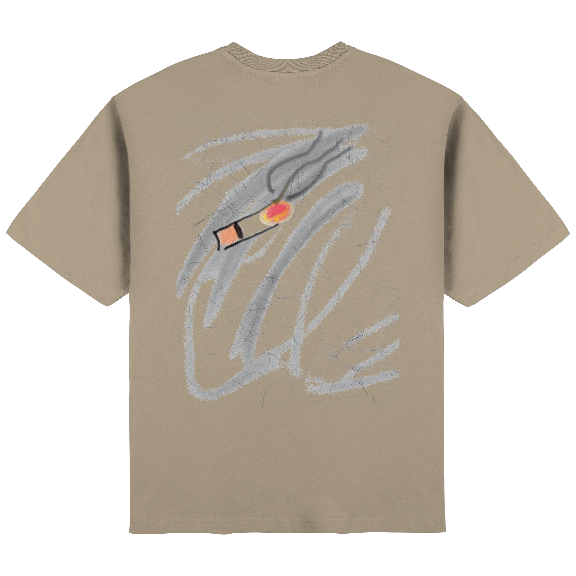 "Smoke Flow" — SDG Oversized Tee | White Edition
