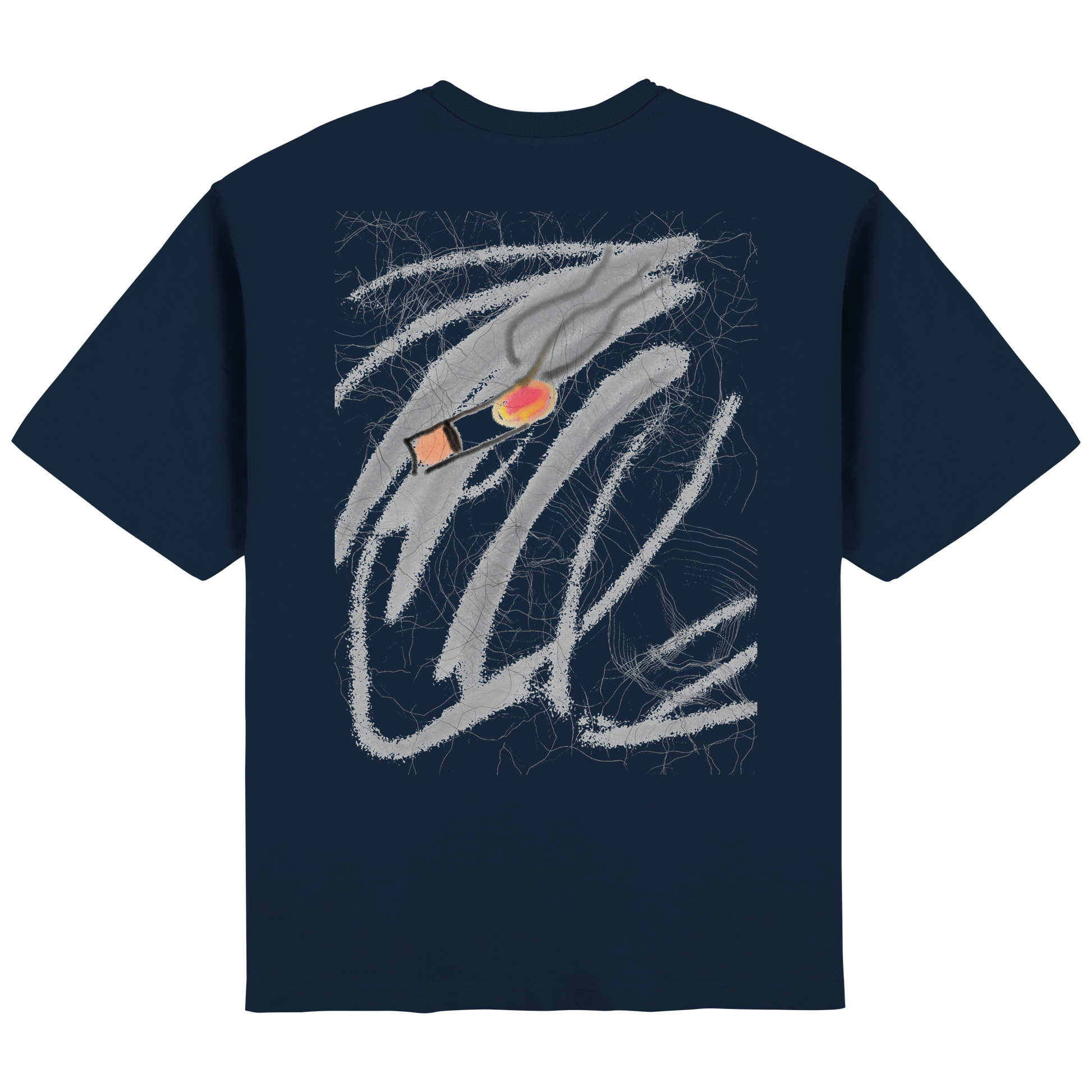 "Smoke Flow" — SDG Oversized Tee | White Edition
