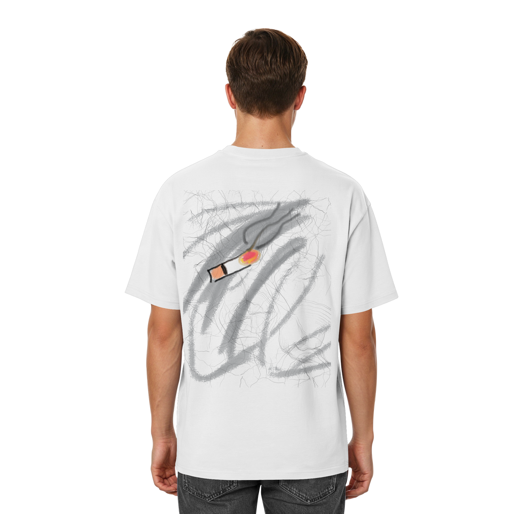 "SMOKE FLOW" — SDG Oversized Tee | Black
